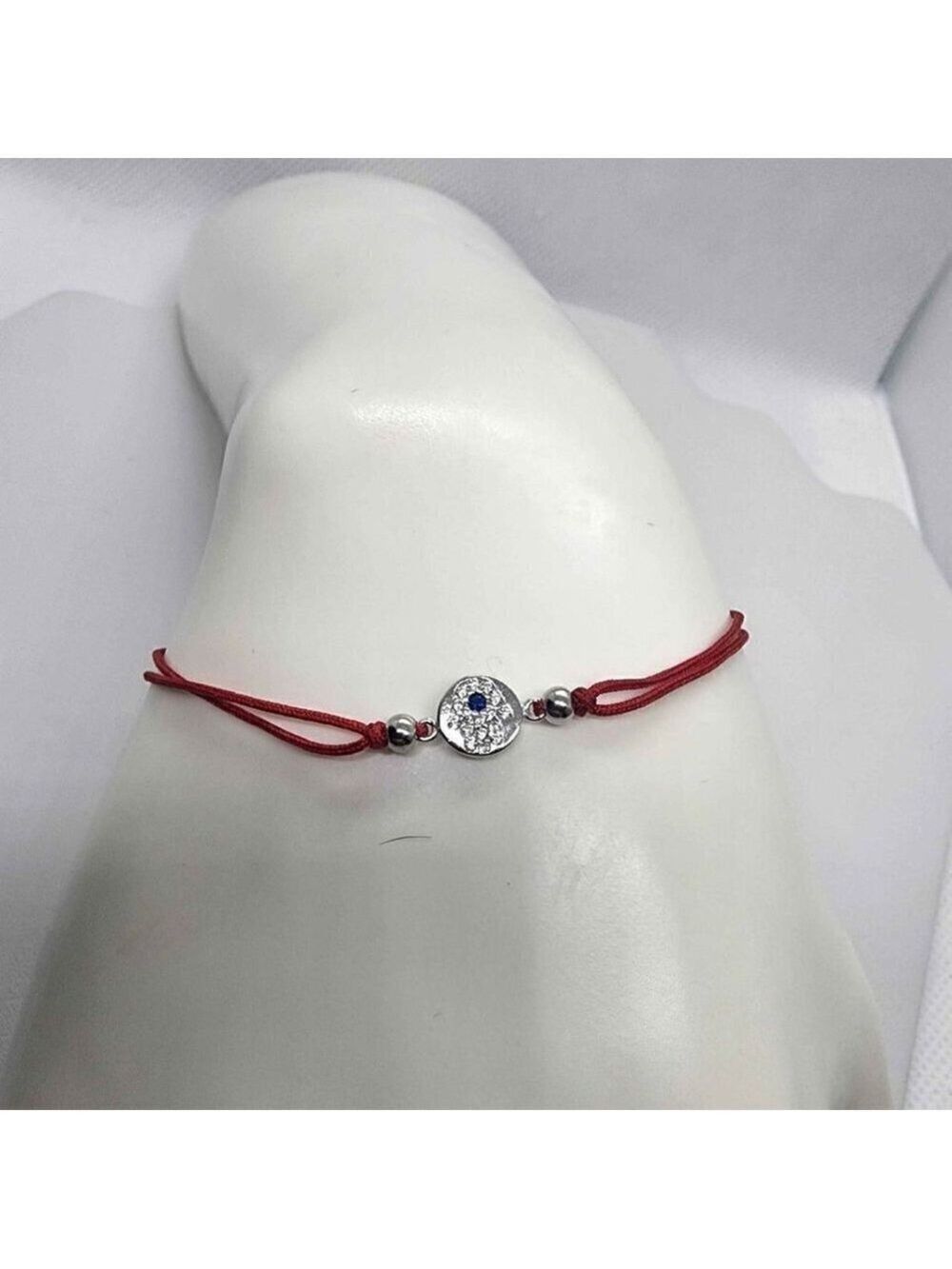 Sterling Silver 925 Hamsa Design With Red String Bracelet
